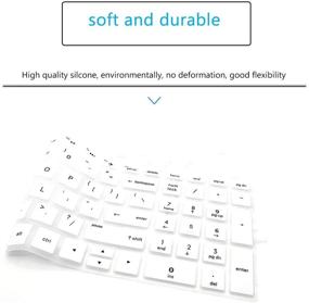 img 2 attached to White Keyboard Cover for 2020 2019 HP Envy 17 Series 17m-ae011 17m-ae111 / 17.3-inch HP 17-bs Series 17-bs010 17-bs020 17-bs019 17-bs049 / 15.6-inch HP Envy X360 15 / Pavilion 15