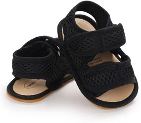 img 2 attached to 👣 Discover Comfort and Style with Jonbaem Toddler Breathable Newborn Walkers Boys' Sandal Shoes