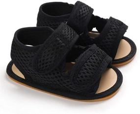 img 3 attached to 👣 Discover Comfort and Style with Jonbaem Toddler Breathable Newborn Walkers Boys' Sandal Shoes