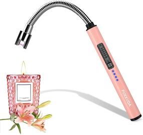 img 4 attached to 🕯️ Rose Gold USB Rechargeable Electric Arc Candle Lighter with Windproof & Double Safety Switch - Plasma Flameless Lighters