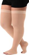 premium thigh high compression stockings, made in usa, for women and men - 20-30mmhg support logo