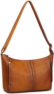 👜 s-zone women's medium genuine leather shoulder hobo purses and handbag - crossbody bags logo