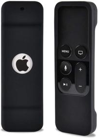 img 4 attached to 📱 pkrLOVEwm Shockproof Silicone Remote Control Case for Apple TV 4K & 4th Gen - Siri Remote, Black