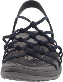 img 3 attached to 👡 Comfort meets style: Skechers Women's Reggae Slim-Forget Knotted Web Gore Open Toe Slingback Sandal