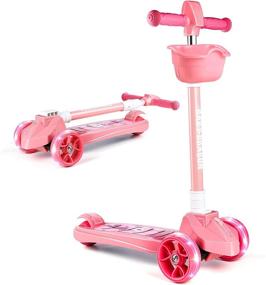 img 4 attached to ✨ Outdoor Toy: 3 Wheel Toddler Scooter, Perfect Gift for Boys and Girls Age 3-8 Years Old