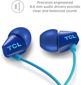 img 3 attached to 🎧 TCL Socl 100 внутриканальные наушники: проводные наушники с пассивной шумоизоляцией, микрофоном, океанским голубым цветом