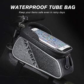 img 3 attached to 🚲 Waterproof Bike Frame Bag - Bicycle Phone Holder, Handlebar Mount - iPhone X/8/7 Plus/7/6s/6 Plus/5s Compatible