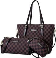 👜 stylish women's fashion handbags: handle shoulder satchel with wallets logo