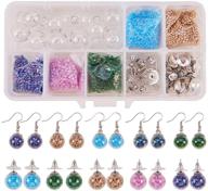 📦 sunnyclue box: diy 10 pairs crystal bubble glass ball bottle dangle stud earring making starter kits - jewelry craft supplies for adults, women, girls in silver logo