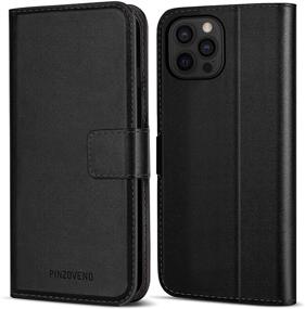 img 4 attached to 📱 Premium PU Leather Wallet Case for iPhone 13 Pro Max - Flip Cover with Card Holder (Black)