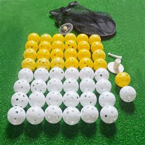 img 3 attached to 🏌️ Caiton Plastic Practice Golf Balls - Perforated Training Balls for Home Putting, Backyard Swing Practice, and Driving Range