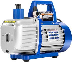 img 4 attached to 🌀 VIVOHOME 110V 1/2 HP Dual Stage Rotary Vane HVAC Air Vacuum Pump - Reliable 5 CFM Performance with Oil Bottle - ETL Listed
