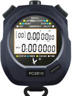 ⏱️ leap stopwatch professional timer 3 raw 10/30/100 lap split memory with extra large digital display for sports game timer count up down water resistant логотип