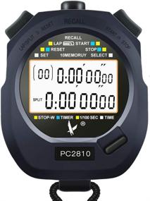 img 4 attached to ⏱️ LEAP Stopwatch Professional Timer 3 RAW 10/30/100 Lap Split Memory with Extra Large Digital Display for Sports Game Timer Count up Down Water Resistant