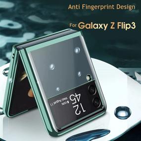 img 2 attached to 📱 FUTURECASE Z Flip 3 Case: Clear Crystal Transparent Plating for Samsung Galaxy Z Flip 3 5G