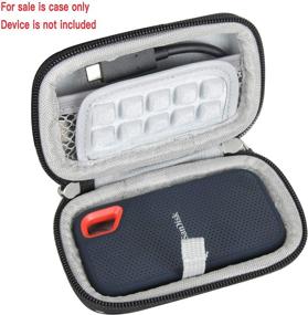 img 2 attached to Premium Hermitshell Hard Travel Case for SanDisk Extreme Portable SSD (500GB/250GB/1TB/2TB), SDSSDE60 Protection and Storage Solution