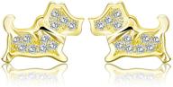 yiluana cz stud earrings with 💎 dazzling cubic zirconia for women and girls logo