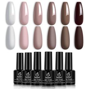 img 4 attached to Beetles Gel Nail Polish Set - Coffee Cafe Collection: Autumn & Winter Colors, Manicure Kit, Soak Off LED Gel - Perfect Christmas Gift Set