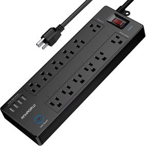 img 4 attached to 💡 ANHAORUI Smart Plug Power Strip with Alexa/Google Home, 6 Outlets + 4 USB, Surge Protector, 6ft Extension Cord, ETL Listed