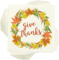 thanks white paper napkins thanksgiving logo