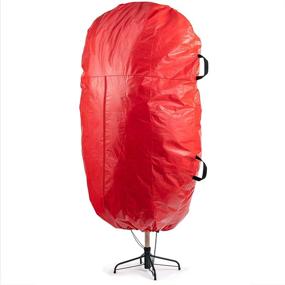 img 4 attached to 🎄 9ft Upright Tree Storage Bag - Tear Proof Polyethylene, Drawstring Hem, Zipper, Carry Handles, Waterproof, Protects from Dust & Moisture - Ideal for Christmas Trees