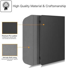 img 2 attached to 📚 Fintie Sleeve Case for 11.6" Lenovo Chromebook Flex 3 / Lenovo Chromebook C330 - Premium PU Leather Protective Portfolio Book Cover (Black) - Compatible with Most Lenovo Chromebooks Except N20p/N21/N22/N23/300E/500E