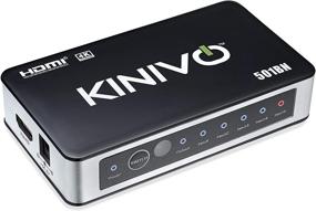 img 4 attached to 🔀 Переключатель HDMI 4K HDR, Kinivo (5 портов, автоматическое переключение, беспроводное ИК-управление, 30 Гц)