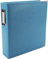 📚 we r memory keepers faux leather 3-ring album - aqua, 8.5 x 11 inch: organize & preserve your memories! logo