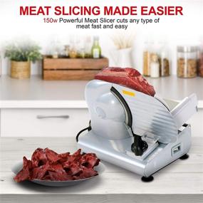 img 3 attached to Kitchener 9-inch Electric Meat Slicer - Ideal for Deli, Bread, Cheese - Stainless Steel Blade - 120VAC Belt Driven