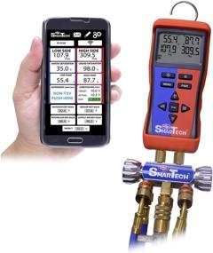 img 3 attached to 🔧 Uniweld USMAN5 SmarTech Беспроводной цифровой манометр: с поддержкой Bluetooth, с шлангами длиной 5 футов для эффективного мониторинга системы отопления.