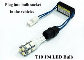 img 3 attached to Highly Efficient CANBUS Error Canceller Kit with Wiring Adapter & Load Resistor - PA 2x T10 / T15 168 921 LED Light Bulbs