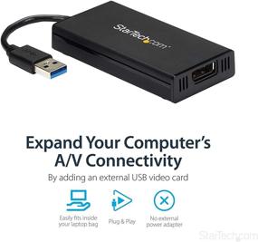 img 2 attached to StarTech.com USB 3.0 to DisplayPort Adapter 4K Ultra HD, DisplayLink Certified, External Graphics Card - Mac & Windows (USB32DP4K), Black