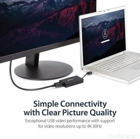img 1 attached to StarTech.com USB 3.0 to DisplayPort Adapter 4K Ultra HD, DisplayLink Certified, External Graphics Card - Mac & Windows (USB32DP4K), Black