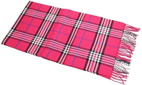 img 1 attached to 🎄 Achillea Scottish Tartan Cashmere Christmas Accessories and Scarves for Men