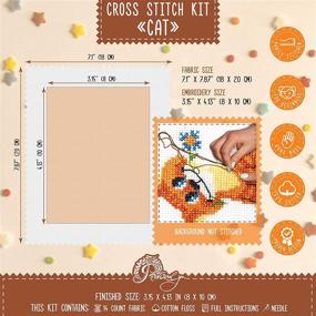 img 2 attached to 🐾 Easy Cross Stitch Kit for Cat Lovers: Perfect for Beginners