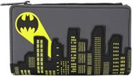 🦇 optimized seo: loungefly x batman bat-signal gotham city skyline flap wallet logo