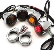 🏍️ httmt mt224-013-cd+sm комплект габаритов на братке harley bullet led с креплением на зажиме хром 41 мм - подходит для мотоциклов логотип