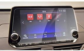 img 3 attached to 📱 Защитная пленка из закаленного стекла высокой четкости Clear HD для автомобилей Nissan Altima 2019 года и Nissan Sentra 2020 года с экраном навигации 8 дюймов - защита центрального сенсорного дисплея от царапин.