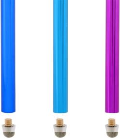 img 2 attached to 🖊️ The Friendly Swede Extra Long Fiber Tip Stylus Pens - 3 Premium XXL Micro-Knit Capacitive Stylus + Elastic Tether Lanyards & Spare Tips (Purple + Dark Blue + Light Blue)