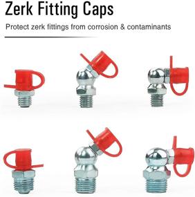 img 1 attached to Ultimate 120-Piece SAE Hydraulic Grease Fittings Assortment with 💪 Caps - Ideal for Replacing Broken or Missing Zerk Fittings