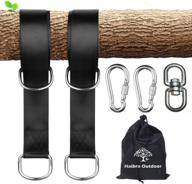 🪢 swing hanging kits and hammock straps - two 5ft extra long swing hanger straps ropes adjustable - holds up to 2200lbs with 2 carbine hooks and swivel - safe swing and hanging set (ideal gifts for kids) логотип