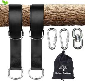 img 4 attached to 🪢 Swing Hanging Kits and Hammock Straps - Two 5ft Extra Long Swing Hanger Straps Ropes Adjustable - Holds up to 2200lbs with 2 Carbine Hooks and Swivel - Safe Swing and Hanging Set (Ideal Gifts for Kids)