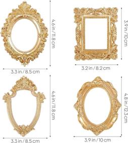 img 3 attached to Amosfun Set of 4 Vintage Picture Frames – Antique Photo Frames for Wall Hanging and Tabletop Display – Christmas Holiday Home Decor