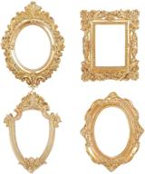 amosfun set of 4 vintage picture frames – antique photo frames for wall hanging and tabletop display – christmas holiday home decor логотип