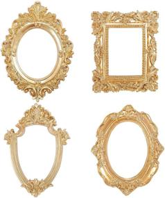 img 4 attached to Amosfun Set of 4 Vintage Picture Frames – Antique Photo Frames for Wall Hanging and Tabletop Display – Christmas Holiday Home Decor