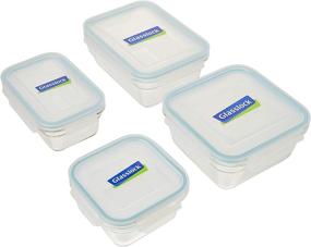 img 2 attached to 🍽️ Glasslock 4-Piece Oven Safe Container Set: 2 Rectangle and 2 Square Assorted Sizes