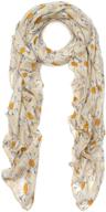 women's premium daisy floral fashion scarf: accessorize with stylish scarves & wraps logo