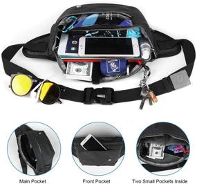 img 3 attached to 🎒 Waterfly Fanny Pack - Large Water Resistant Waist Bag for Men and Women, Ideal for Hiking, Running, Walking, and Traveling, Fits All Phones