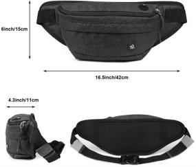 img 2 attached to 🎒 Waterfly Fanny Pack - Large Water Resistant Waist Bag for Men and Women, Ideal for Hiking, Running, Walking, and Traveling, Fits All Phones