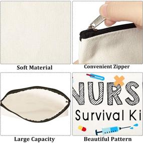 img 1 attached to 👩 8-Piece Nurse Survival Kit Makeup Bags Set – Best Nurse Ever Cosmetic Bag Bundle – Nurse Practitioner Gifts Toiletry Bag Combo – Funny Travel Bag for Nurses – School Supplies & Nursing Student Gifts (Nurse Survival Kit)